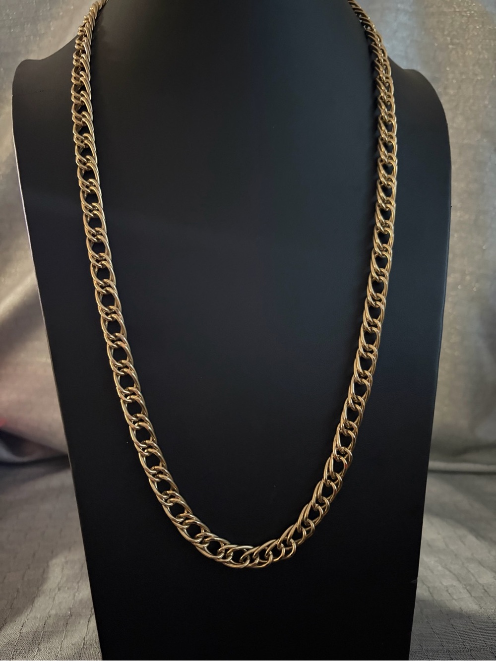 Vintage Kenneth Jay Lane Classic Gold-Tone Double Link Chain Necklace